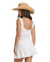 Billabong Women's Eyelet Forever Woven Tank Top Salt Crystal Back