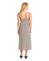 Billabong Women's Beach Check Midi Dress white black back