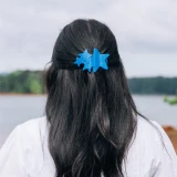 Teleties Medium Flat Shooting Star Hair Clip in Blue detail view