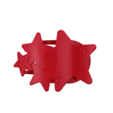 Teleties Large Flat Shooting Star Hair Clip in Red