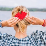 Teleties Large Flat Shooting Star Hair Clip in Red