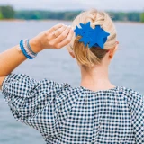 Teleties Large Flat Shooting Star Hair Clip in Blue