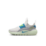 Nike Little Kids' Flex Runner 4 Shoes Summit White Arctic Green side view