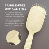 Teleties Detangler Hair Brush for Medium Hair in Tan handle detail