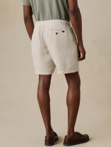 Faherty Essential Linen Shorts Weathered Sand Back