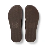 Archies Footwear Men's Arch Support Flip Flops Brown bottom view