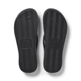 Archies Footwear Men's Arch Support Flip Flops Black bottom view