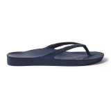 Archies Footwear Men's Arch Support Flip Flops Navy side view