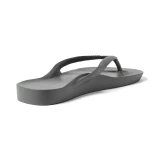Archies Footwear Men's Arch Support Flip Flops Charcoal reverse view