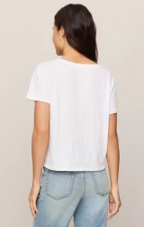 Z Supply Nomad V Neck Tee white back