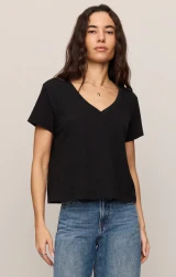 Z Supply Nomad V Neck Tee black front