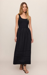 Z Supply Johanna Midi Dress Johanna Black front view