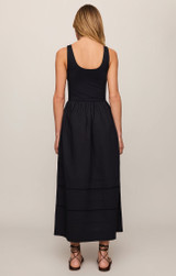 Z Supply Johanna Midi Dress Johanna Black back view