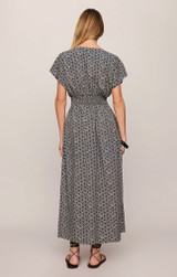 Z Supply Sanna Iris Floral Midi Dress Sanna Eclipse back view