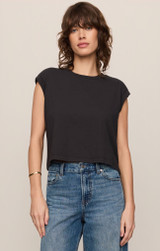 Z Supply Flex Sleeveless Tee Ash Black front