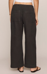 Z Supply Kit Twill Carpenter Pants Ash Black back view