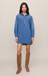 Z Supply Lucie Denim Shirt Dress Dreamstate Full length