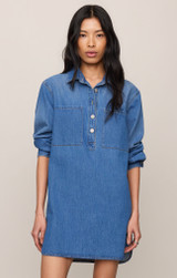 Z Supply Lucie Denim Shirt Dress Dreamstate Front view
