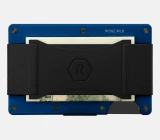 The Ridge Texas Rangers Classic Wallet navy leather open flat lay