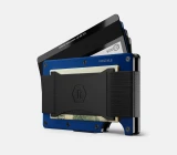 The Ridge Texas Rangers Classic Wallet navy leather side profile