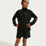 Nike Kids' Miler Dri-FIT Training Shorts Black/Reflect Silver front view