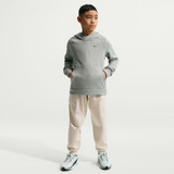 Nike Kids' Primary Nanoknit Dri-FIT Hoodie Smoke Grey front full view