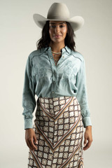 Sendero Provisions Co. Dakota Blouse faded sage front