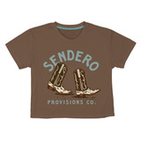 Sendero Provisions Co. High Stepper Boxy Tee Light Brown front view