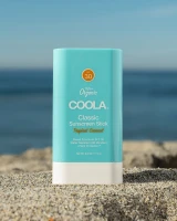 COOLA Classic SPF 30 Sunscreen Stick in Tropical Coconut angled view