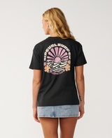 Rip Curl Party Wave Relaxed Tee PARTY WASHED BLACK back