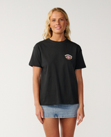 Rip Curl Party Wave Relaxed Tee PARTY WASHED BLACK front