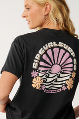 Rip Curl Party Wave Relaxed Tee PARTY WASHED BLACK detail zoom