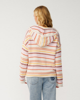 Rip Curl Women's Retro Swell Striped Poncho lilac back