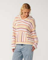 Rip Curl Women's Retro Swell Striped Poncho lilac side