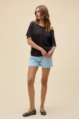 Daydreamer Women's Solid Off-The Shoulder Tee