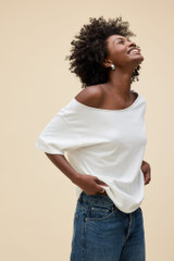 Daydreamer Women's Solid Off-The Shoulder Tee