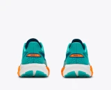 Hoka Big Kids' Mach 7 Running Shoes Night Glow Blue Neon Tangerine back view