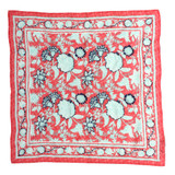 Vismaya Blooming Peonies Bandana in Rouge Red