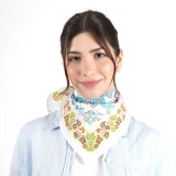 Vismaya Garden Veil Bandana in White