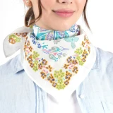 Vismaya Garden Veil Bandana in White
