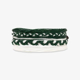 Pura Vida Game Day Friendship Bracelet Pack Green and White