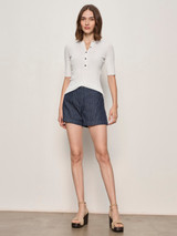 Sanctuary Women's Voyage Shorts Luna Stripe detail