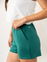 Thrive Societe Women's Ultraluxe Clean Front Shorts in Alpine Green