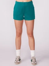 Thrive Societe Women's Ultraluxe Clean Front Shorts in Alpine Green