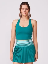 Thrive Societe Women's Skinny Longline Bra in Alpine Green