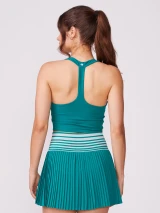 Thrive Societe Women's Skinny Longline Bra in Alpine Green