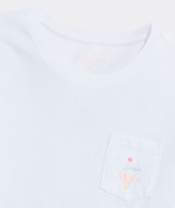 Vineyard Vines Girls' Ice Cream Scenic Short-Sleeve Pocket Tee in White Cap