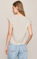 Z Supply Camino Grommet Top Sandstone Back