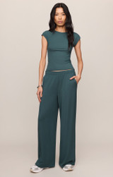 Z Supply In Transit Modal Pants Emerald Cove full length