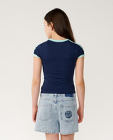 Rip Curl Girls' Surf 97 Fitted Tee Lilac front view
